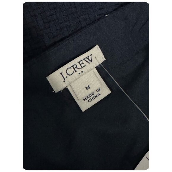 J.Crew Factory NWT $85 Navy Mini Dress Cold Shoulder Travel Vacation Womens Sz M - Picture 3 of 10